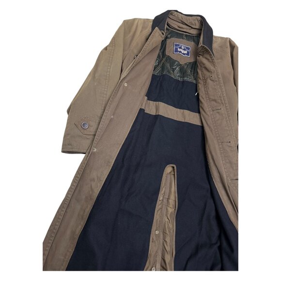 BUGATTI Vintage 90s Luxury Designer Business Casual Trench Coat Mens Large - Picture 8 of 10